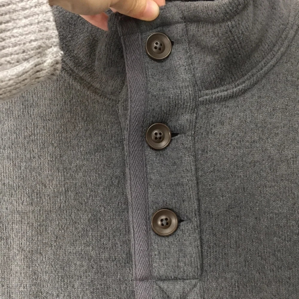 Alpine Design Mens Gray Quarter-Button Jacket Size L Like-NEW Condition